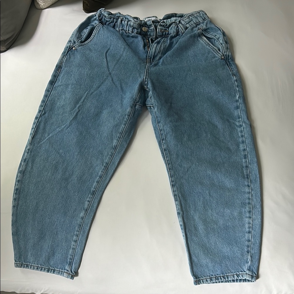 Zara Blue Relaxed Fit Pants